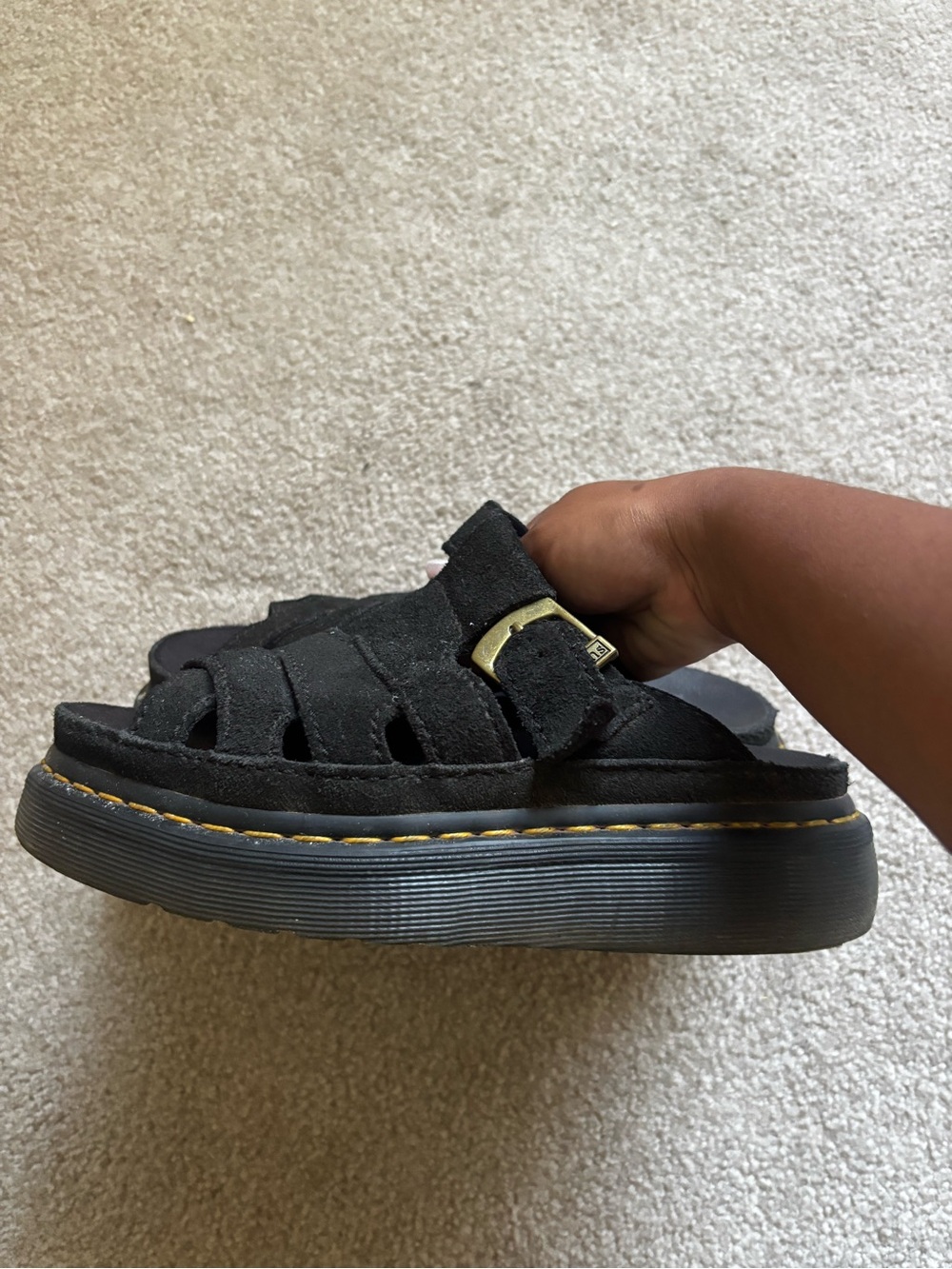 Dr. Martens Maxxy Slide platform sandal size 5